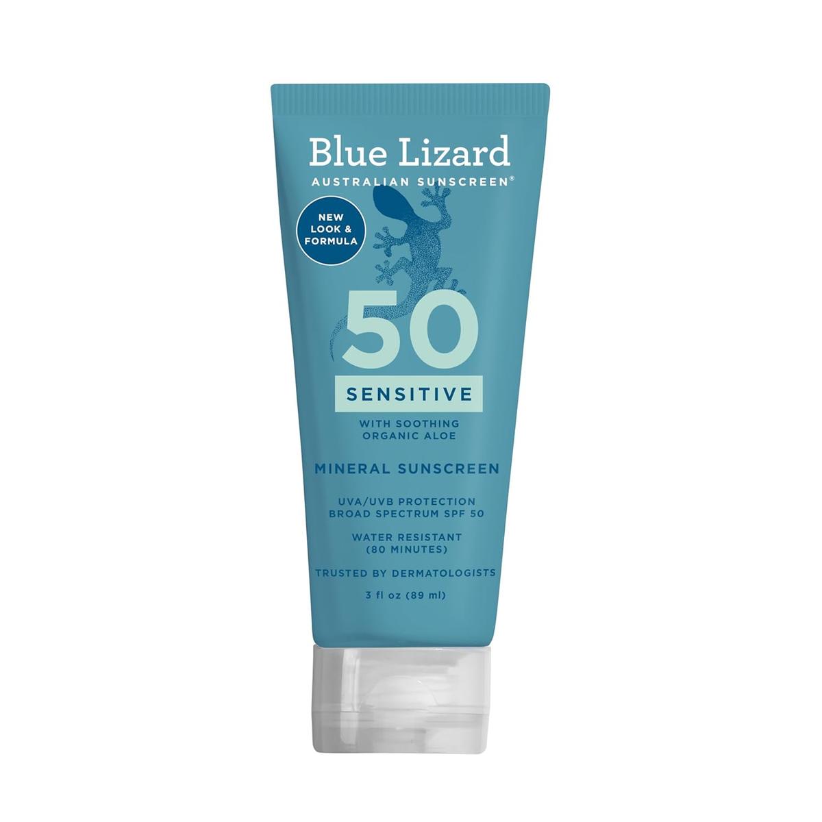 Sensitive Mineral Sunscreen SPF 50+ de Blue Lizard